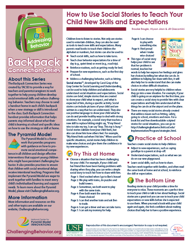 Addressing Behavior - How to Use Social Stories to Teach Your Child New Skills and Expectations