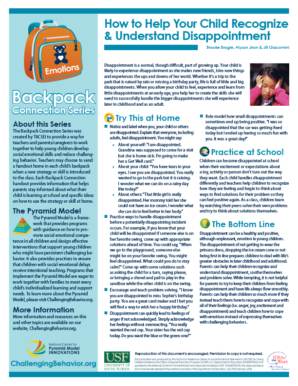 Emotions - How to Help Your Child Recognize and Understand Disappointment