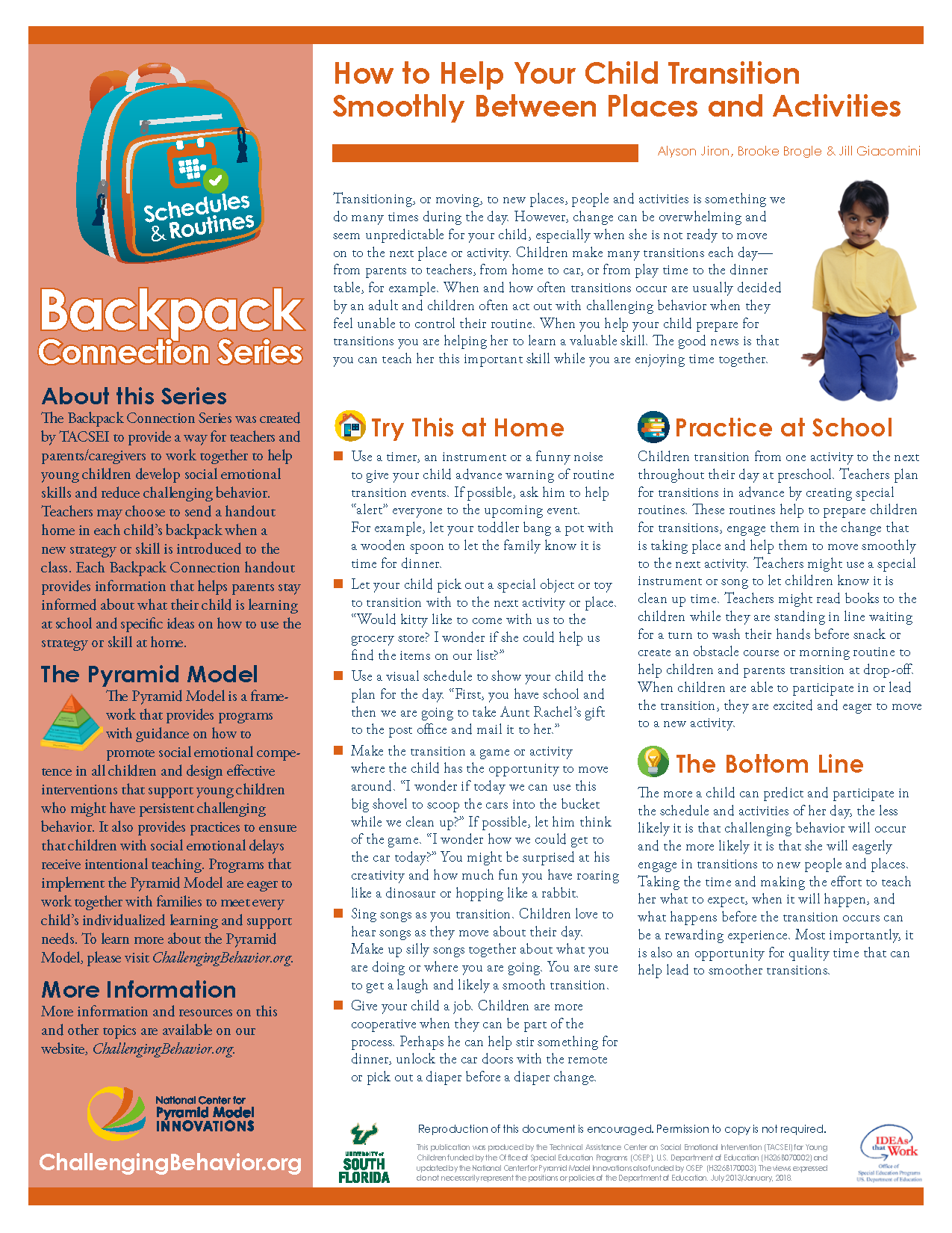 Routines and Schedules - How to Help Your Child Transition Smoothly Between Places and Activities