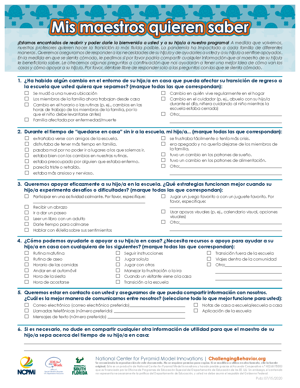 My Teachers Want to Know (Spanish)