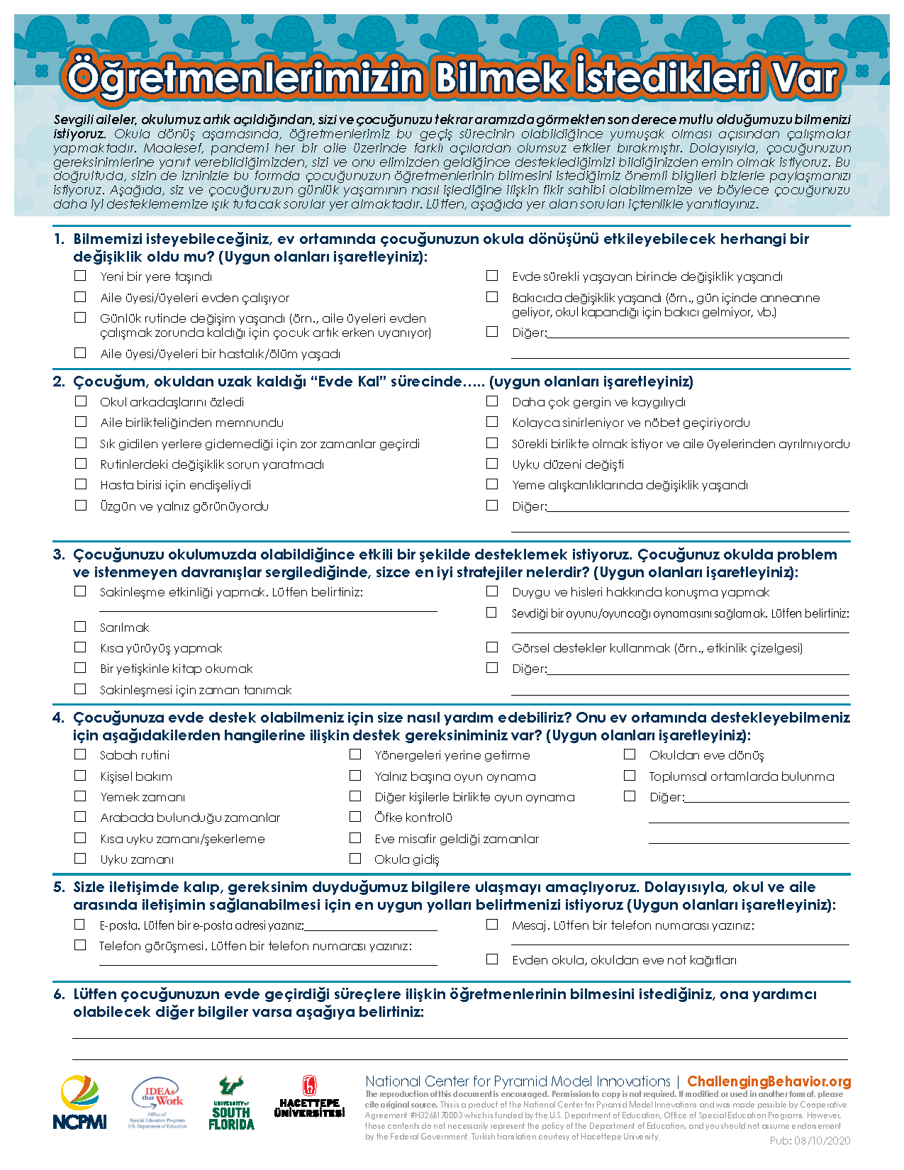 My Teachers Want to Know (Turkish)