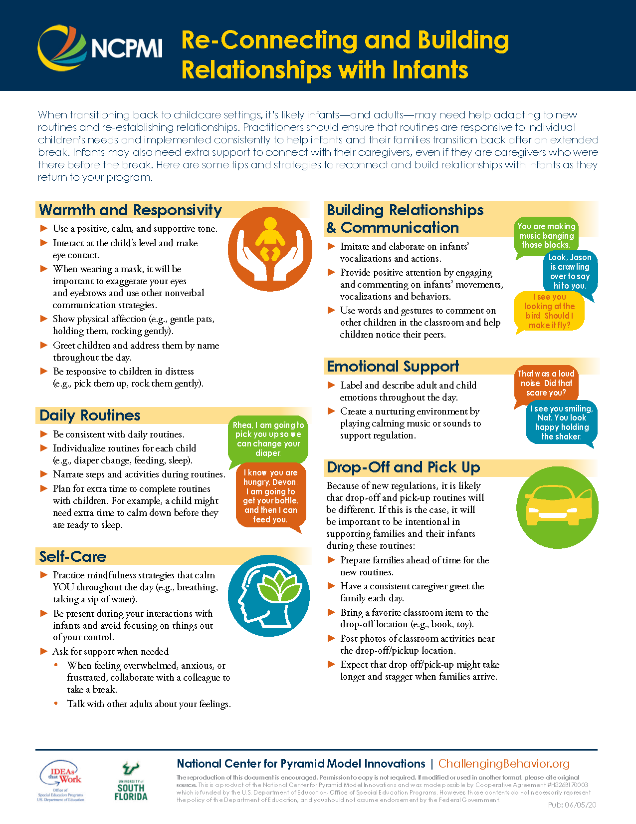 Re-Connecting and Building Relationships with Infants