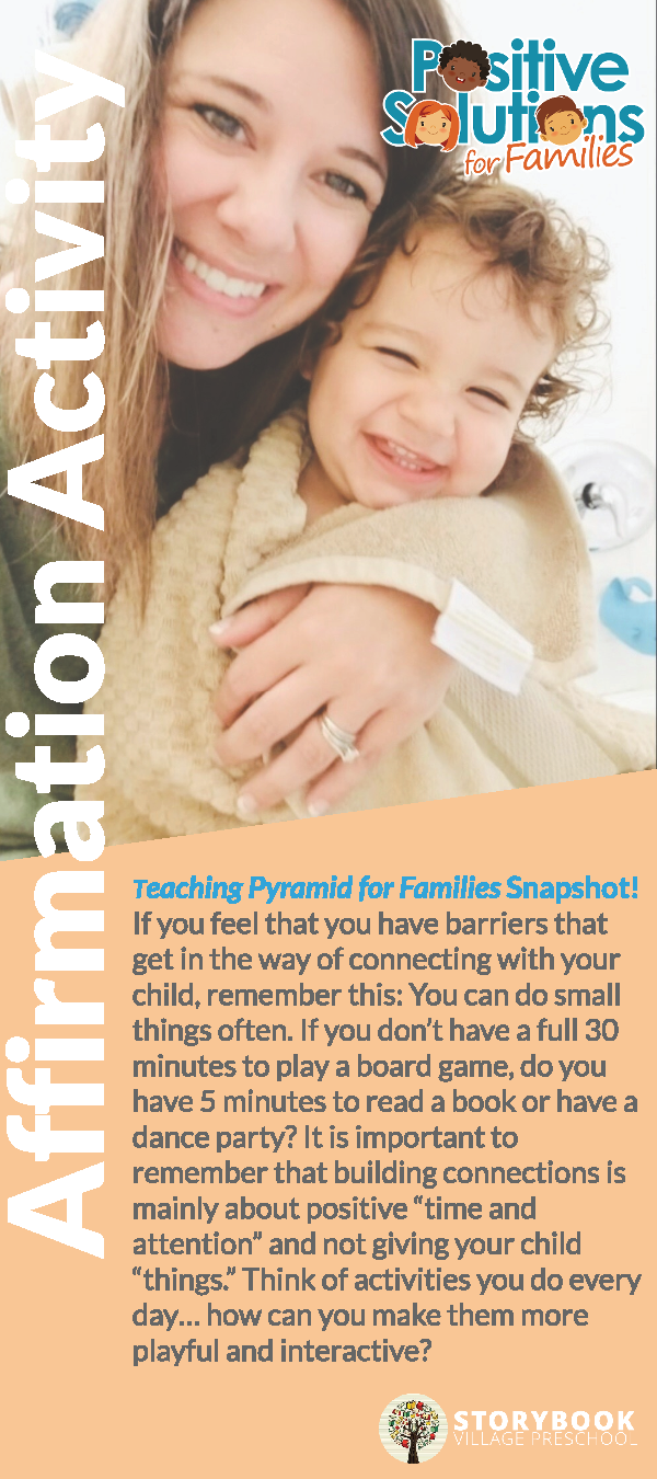 Positive Solutions for Families: Activity Snapshot Card Affirmation