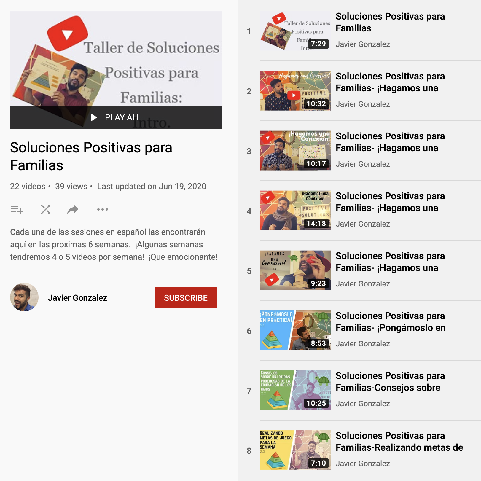 Positive Solutions for Families (Spanish)