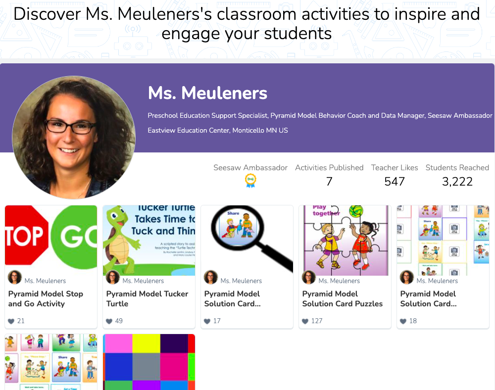 Pyramid Model Seesaw Activities