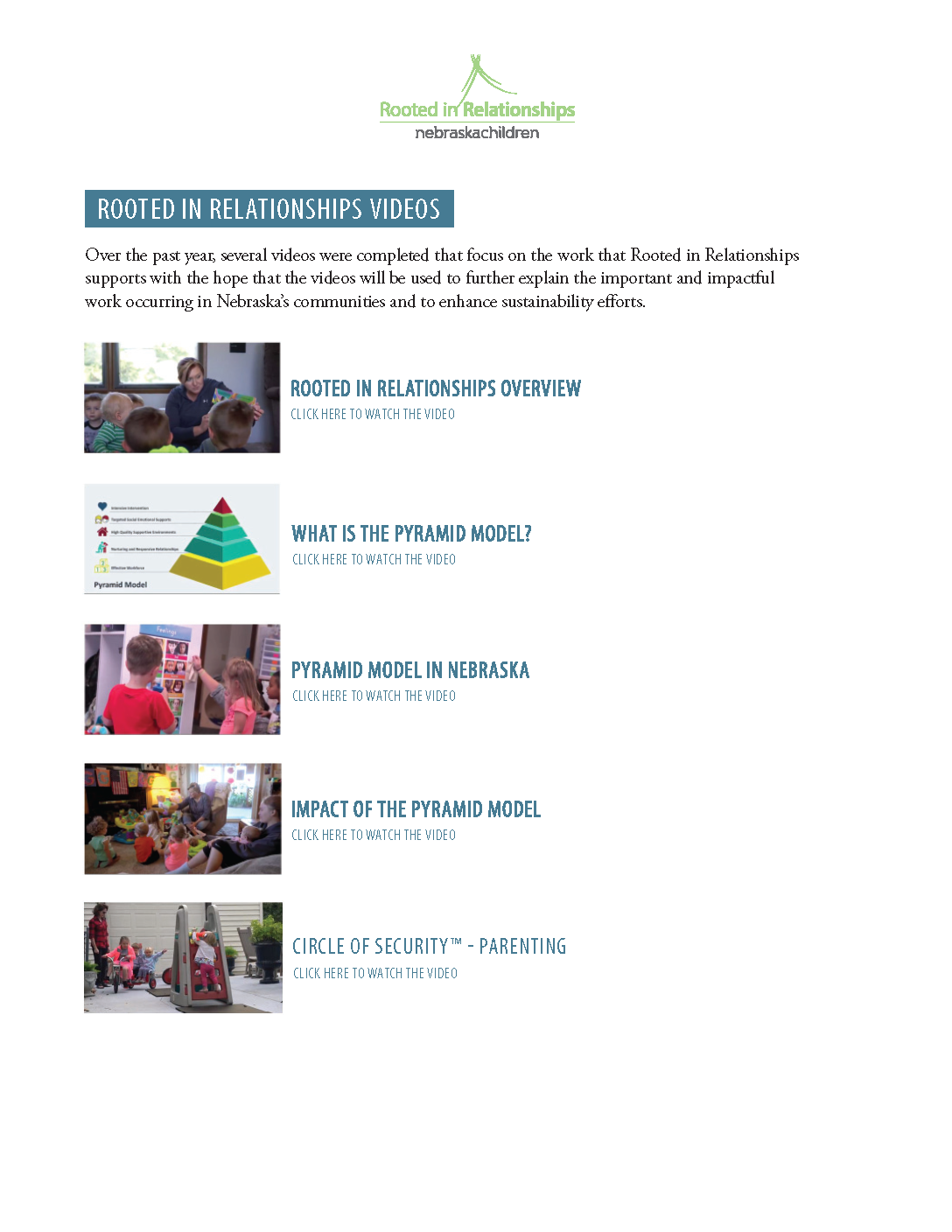 Rooted in Relationships Videos