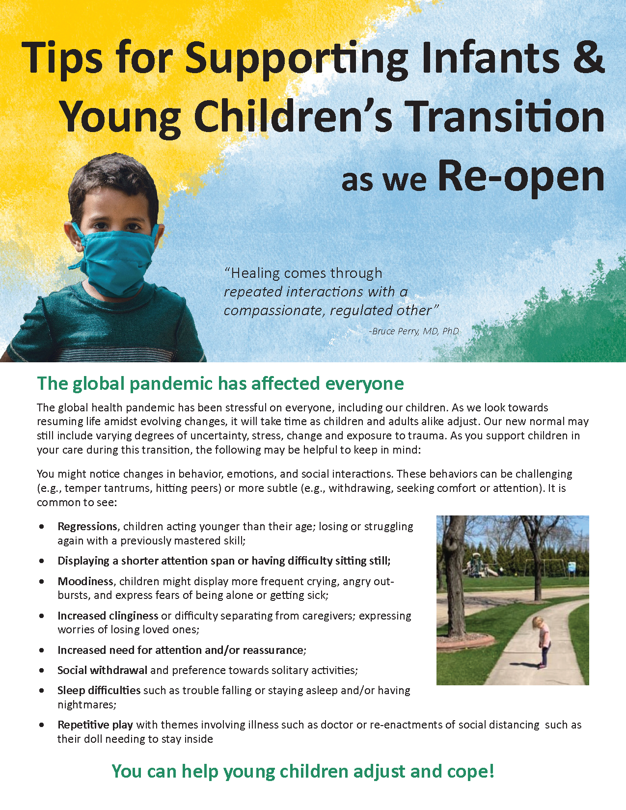 Tips for Supporting Infants and Young Children's Transition as we Re-open