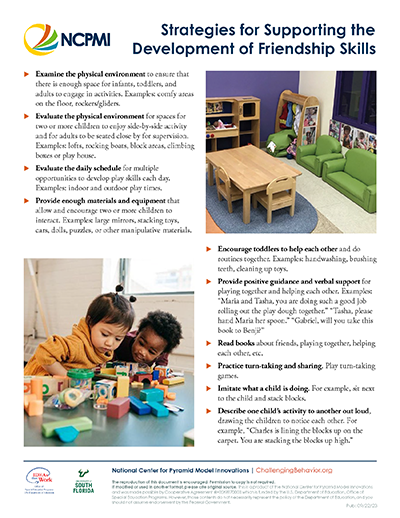 Strategies for Supporting the Development of Friendship Skills Handout Thumbnail