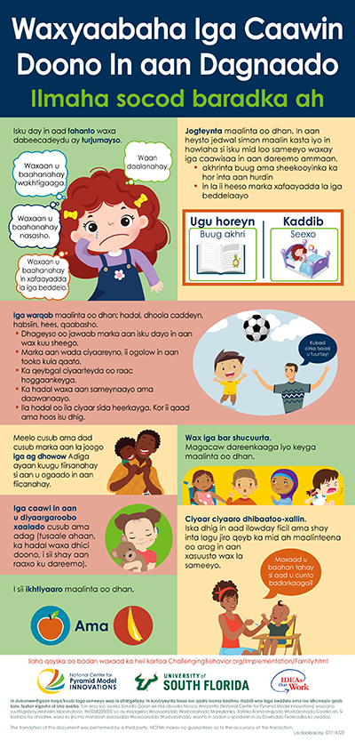 Things That Will Help Me Stay Calm - Toddlers (Somali, PDF)