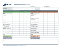 Thumbnail image of the Classroom Coaching Log - Single Cycle