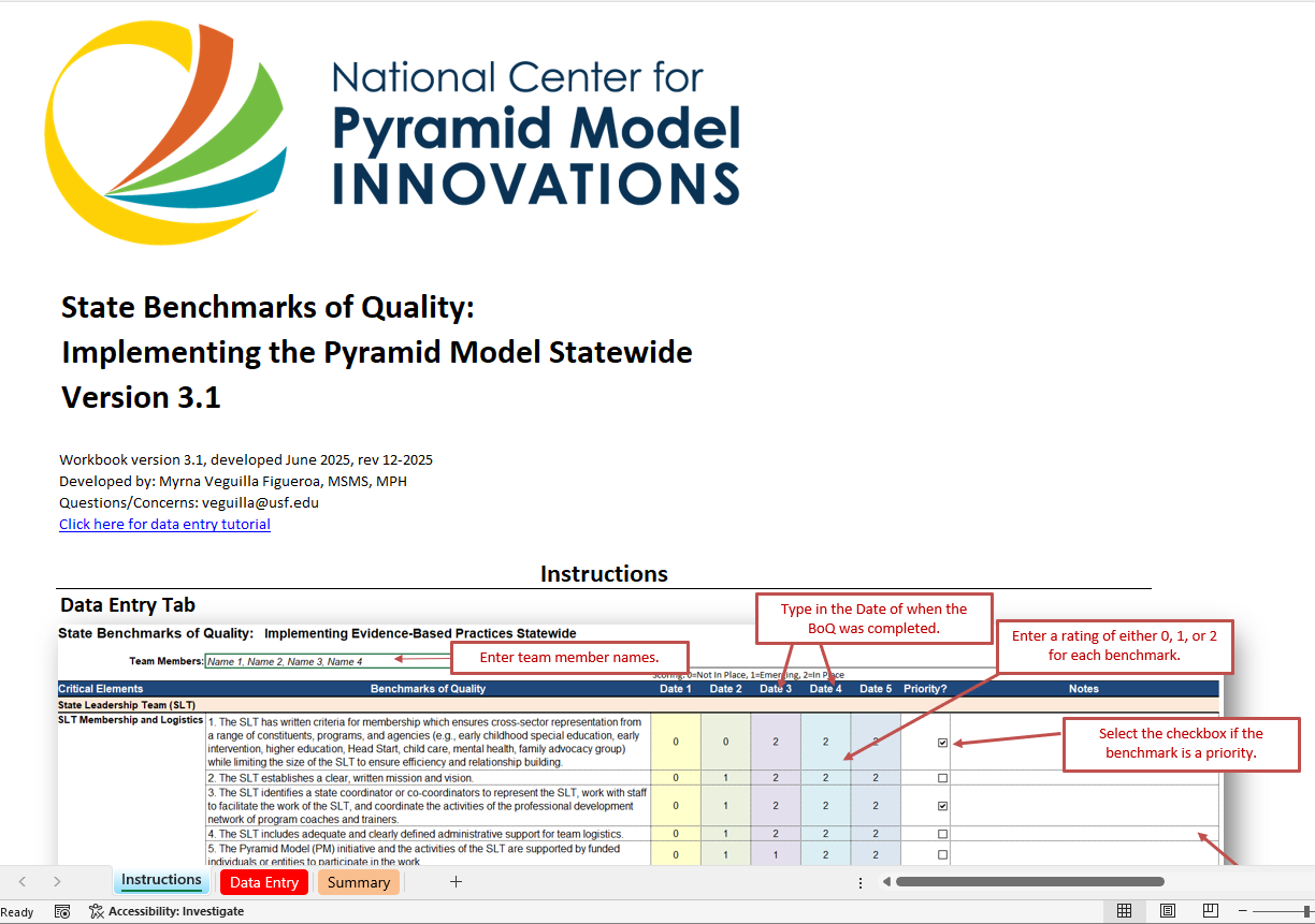 NCPMI State Benchmarks of Quality: Implementing the Pyramid Model Statewide Version 3.1 thumbnail