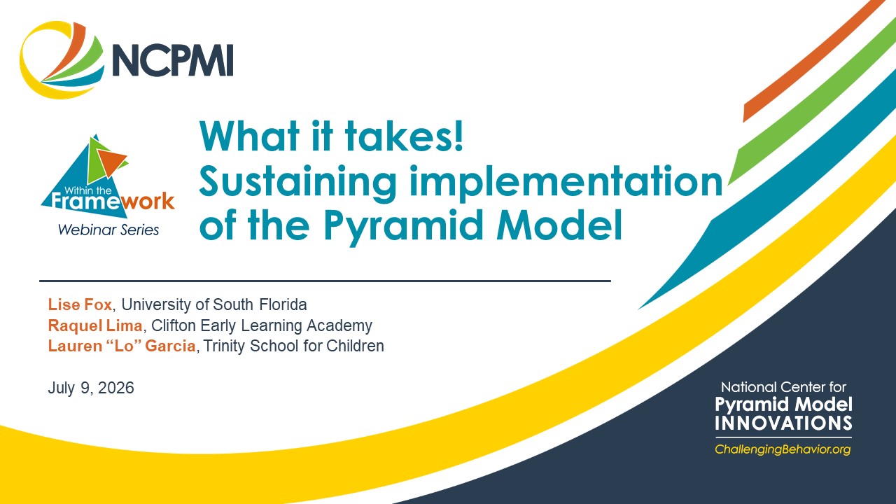 What it Takes! Sustaining the implementation of the Pyramid Model?