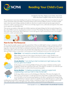 Page one thumbnail of the Reading Your Child's Cues resource