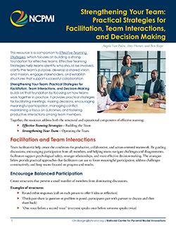 Page one thumbnail of Strengthening Your Team: Practical Strategies for Facilitation, Team Interactions, and Decision Making
